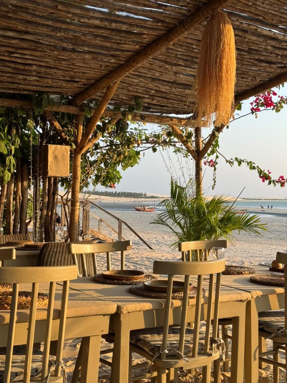 Beach bar with ocean view at Jericoacoara