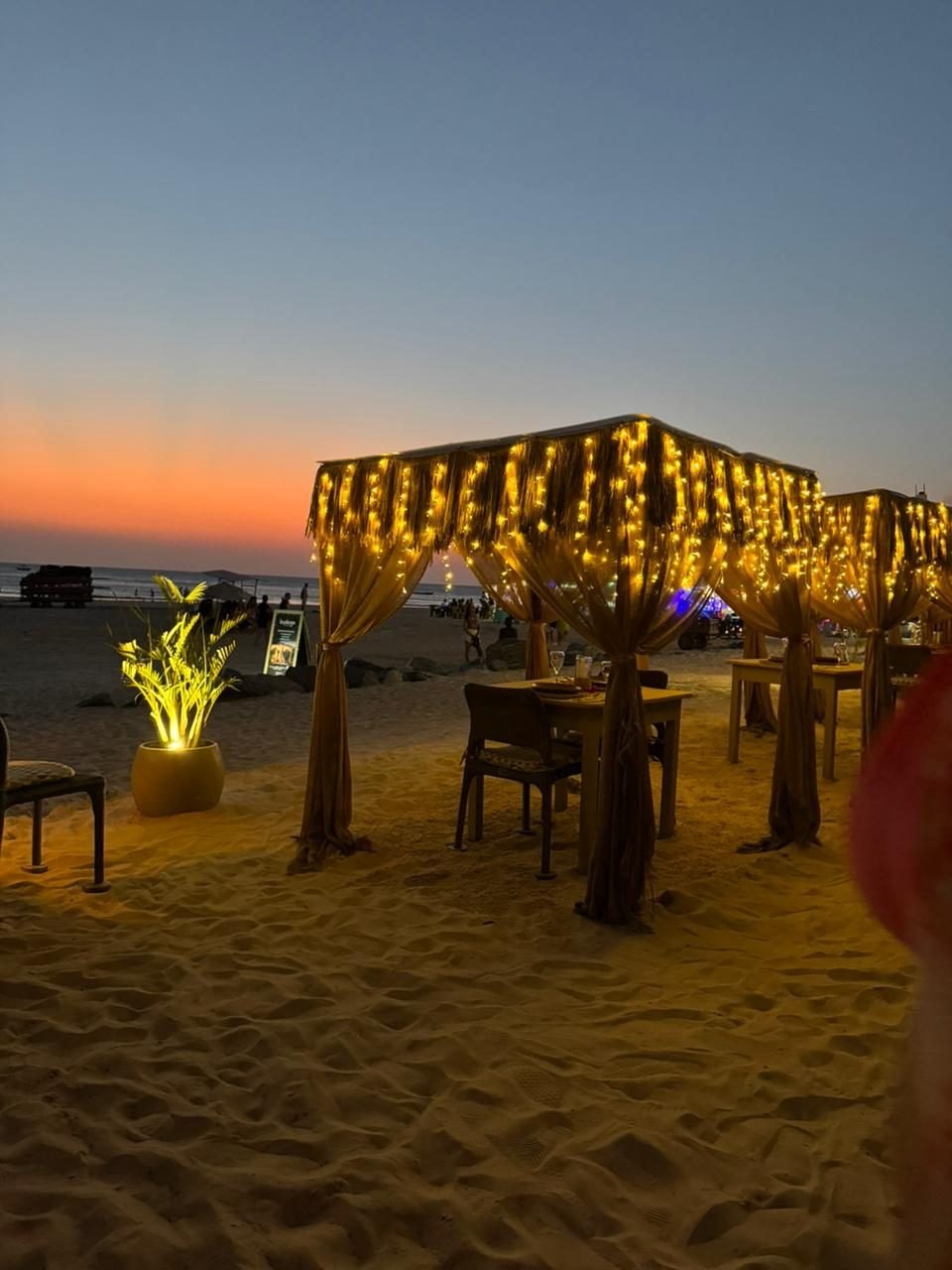 Luxury canopy dining on Jericoacoara beach
