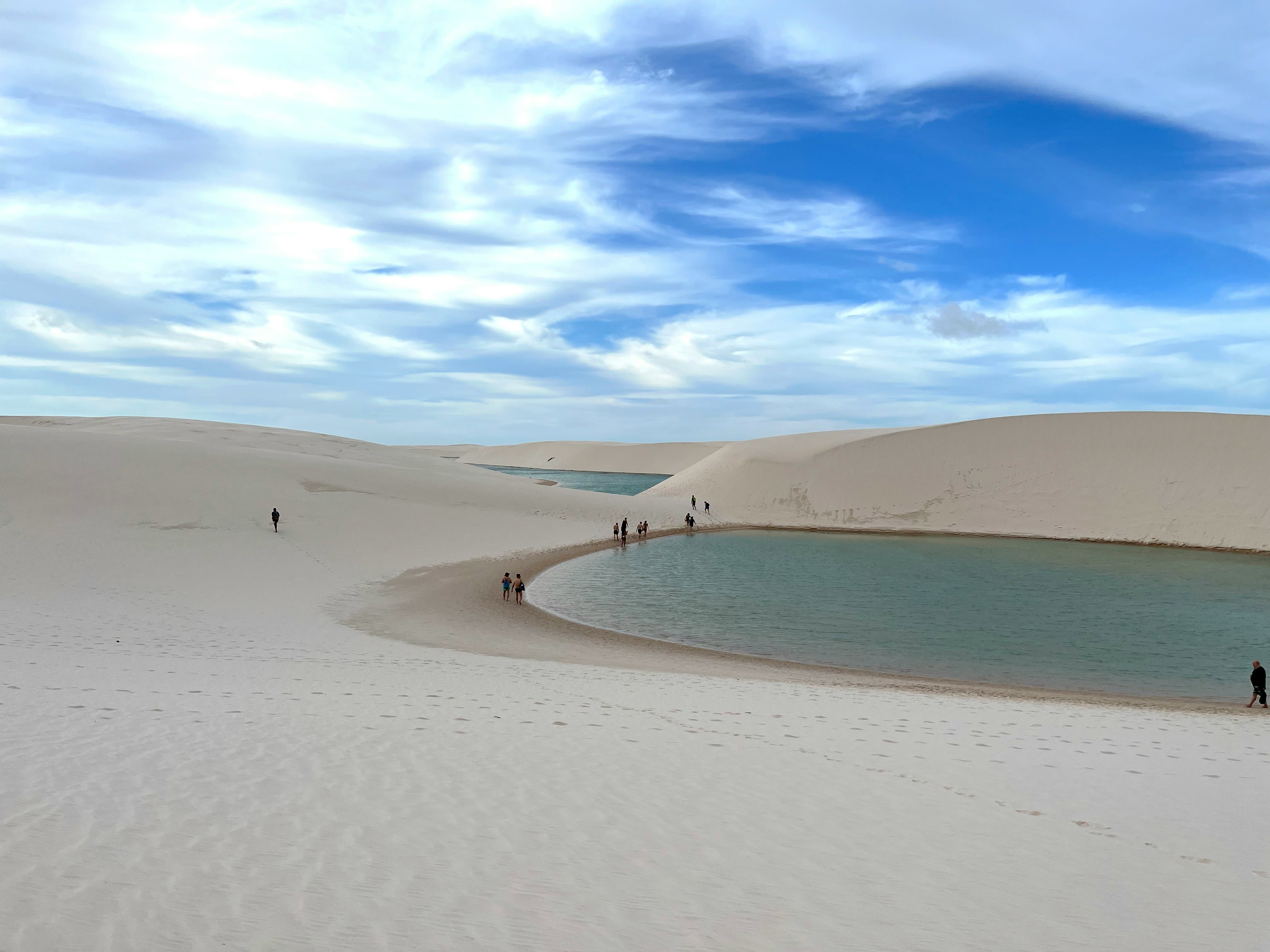 Lençóis Maranhenses freshwater lagoon and white dunes