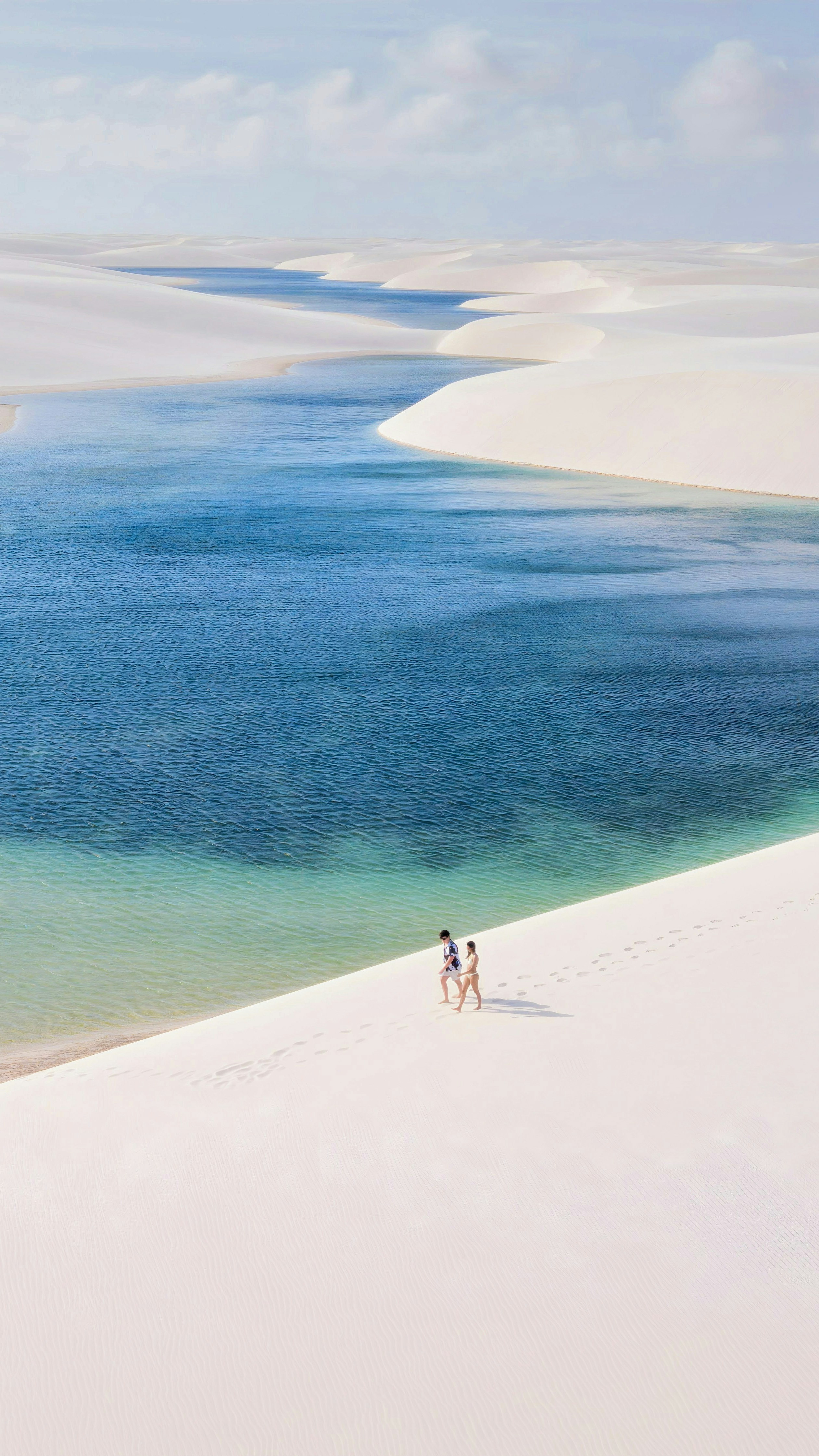 Lençóis Maranhenses dunes beneath a dramatic sky