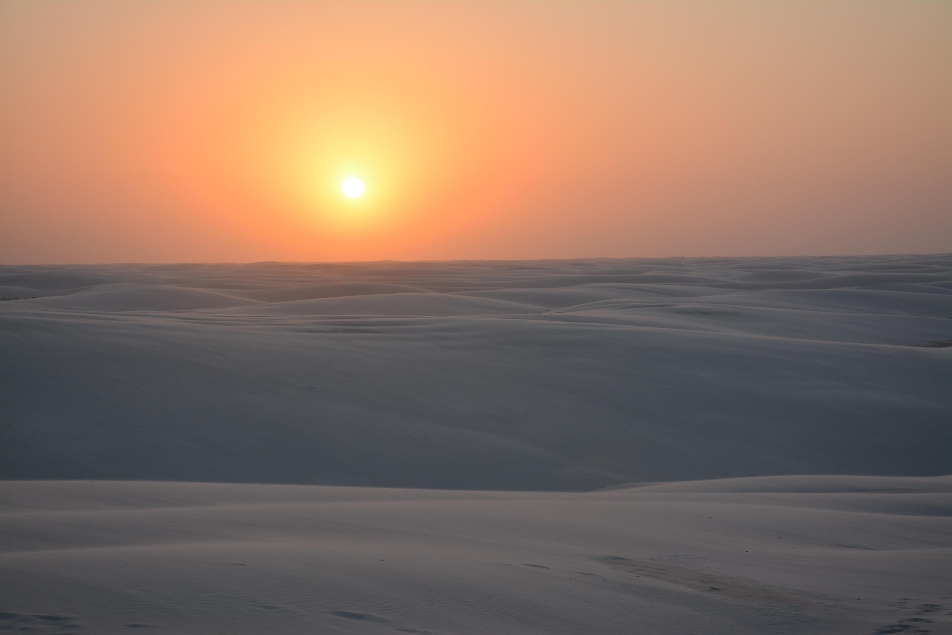 Sunset over the Lençóis Maranhenses dunes