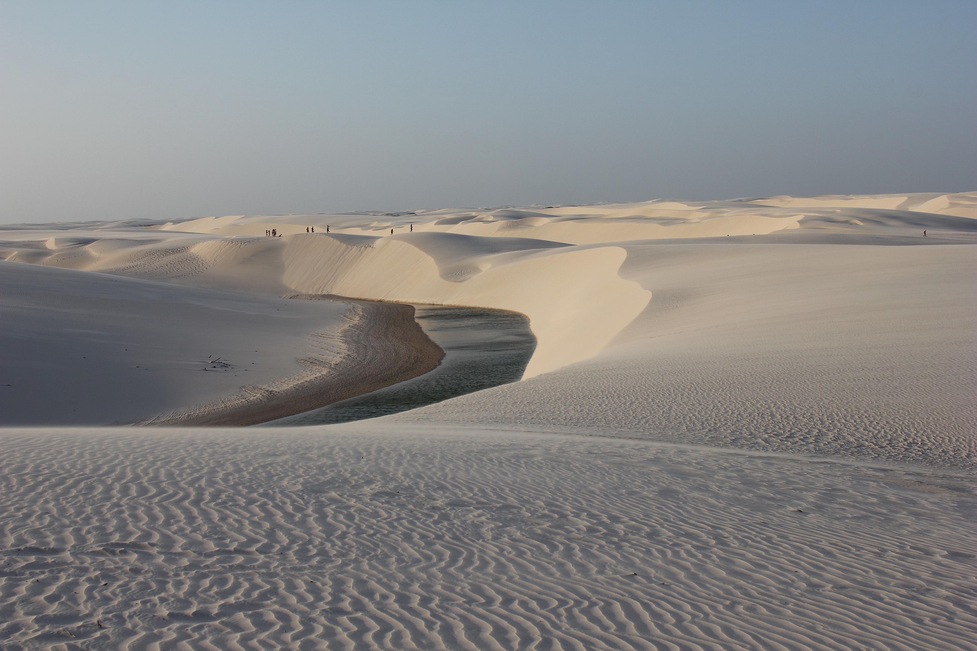Wind-shaped dunes and lagoons in the Lençóis Maranhenses landscape